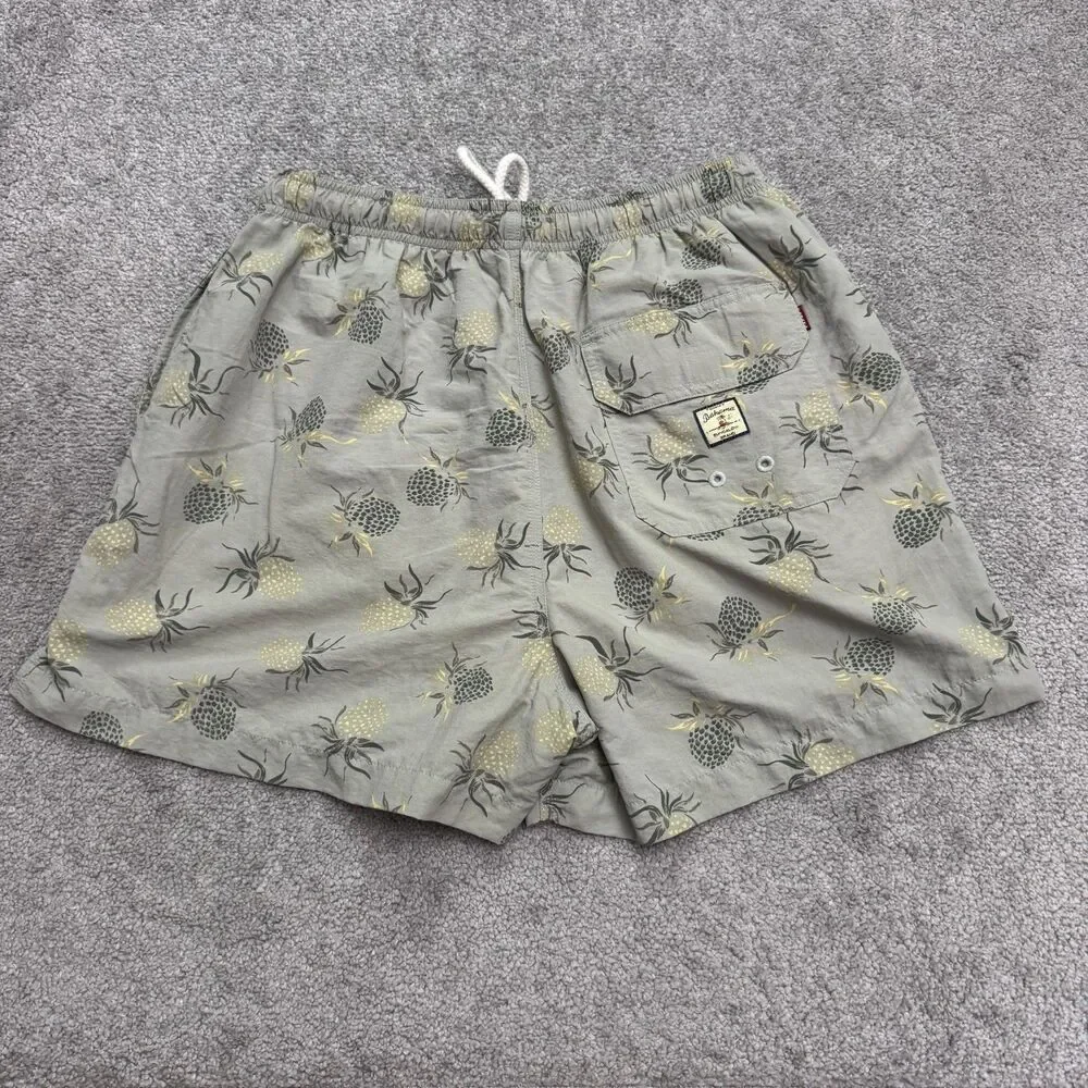 Tommy Bahama Vintage Y2K Board Shorts Swim Trunks Mens Medium Gray Pineapple